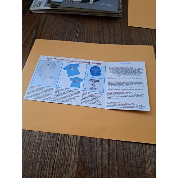 Vintage Jimmy Means 52 Alka-Seltzer Racing Team Fold-Out Driver Card NASCAR 1989 - Picture 2 of 2